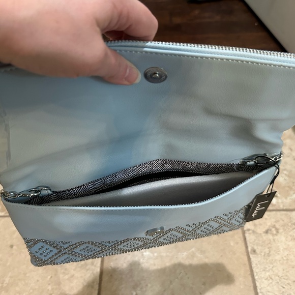NWT Light blue studded clutch - Picture 9 of 9